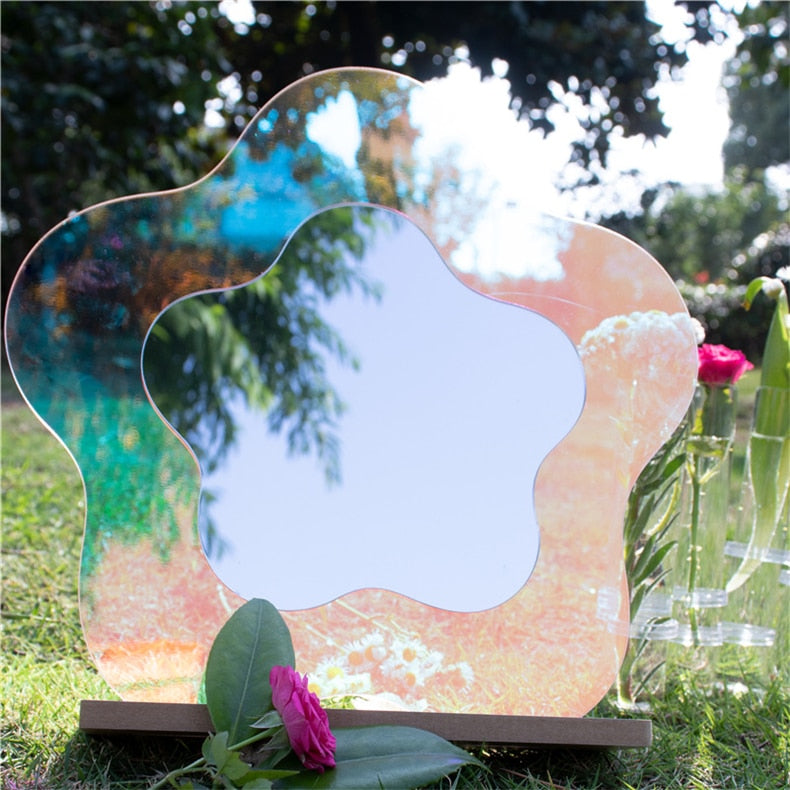 Decorative Wavy Colorful Mirror - Image 1