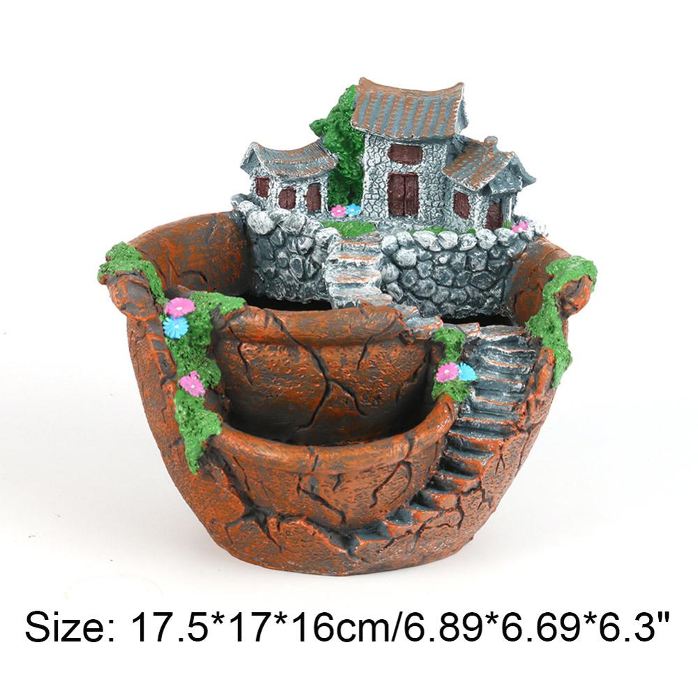 Fairy Garden Flower House Pot Lamp