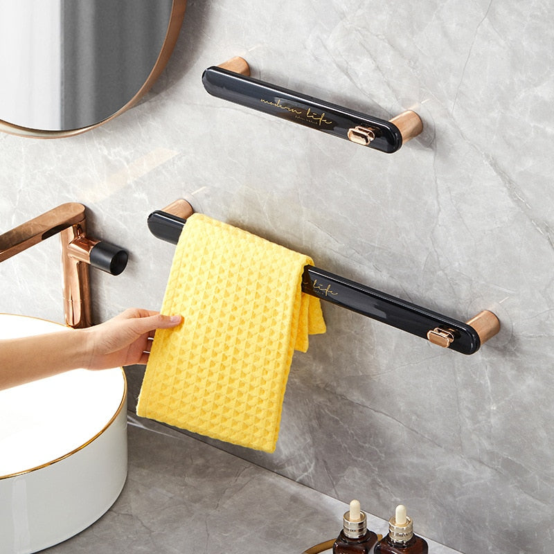 Towel Bar Space Saving Bathroom Holder - Image 0