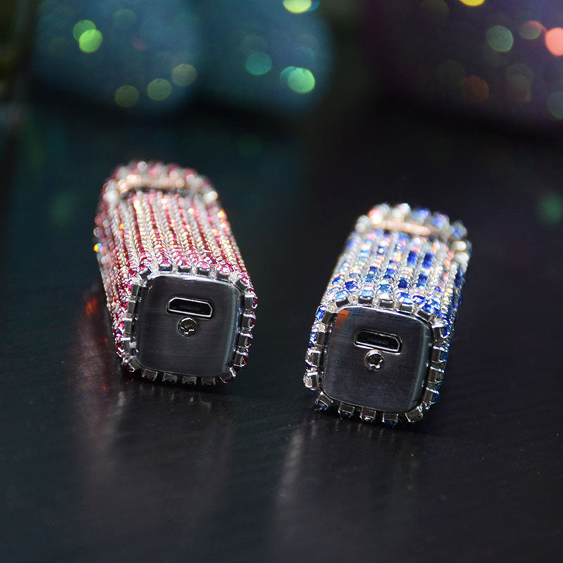 Sparkle Stone Rhinestone Rechargeable Portable Lighter - Image 2