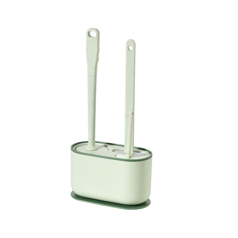 Wall-Mounted Toilet Cleaner Drainer Brush Set - Image 7