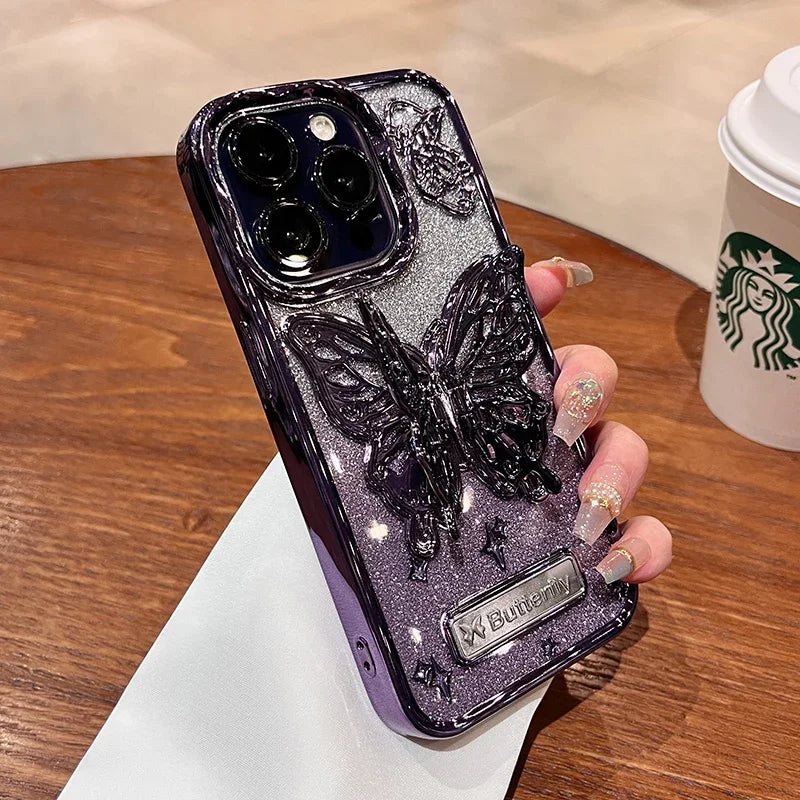 Butterfly Light Transparent iPhone Case - Image 3