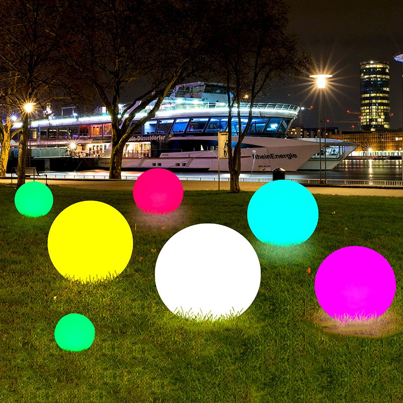 Shiny Moon Solar LED Waterproof Garden Ball Light - Image 2