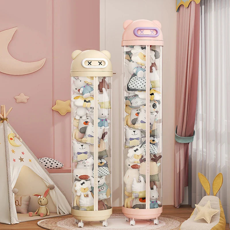 Vertical Transparent Space-Saving Toy Organizer Storage Tower - Image 3