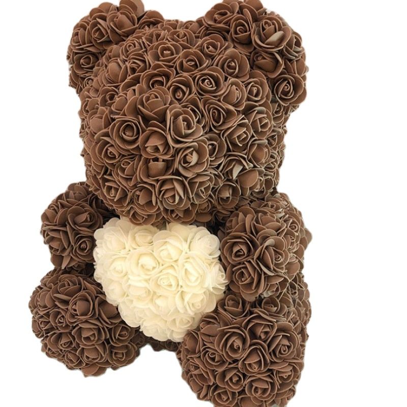 Artificial Rose Flowers Teddy Bear