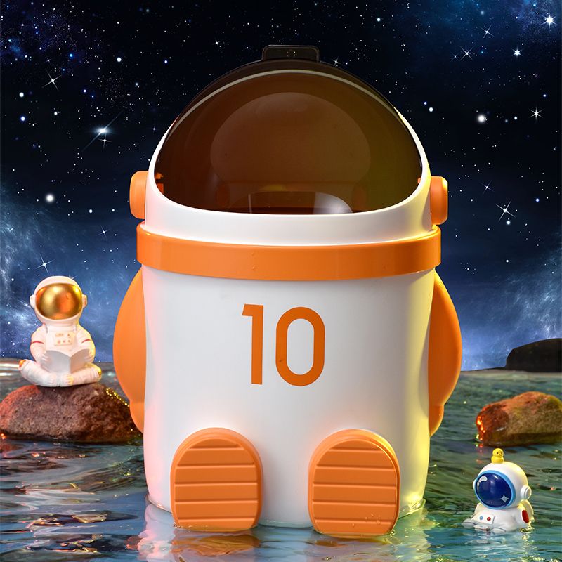 Mini Astronaut Shape Cute Office Trash Can