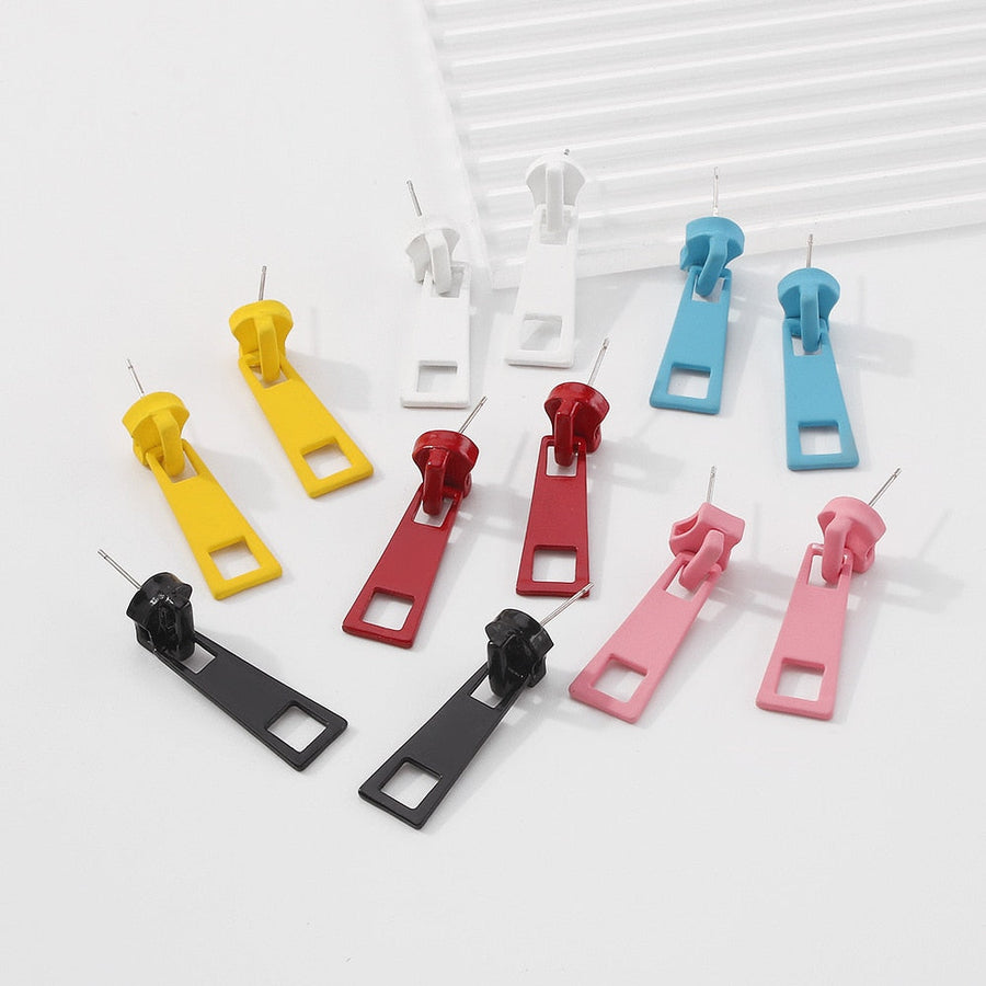 Creative Mini Zipper Earrings - Image 1