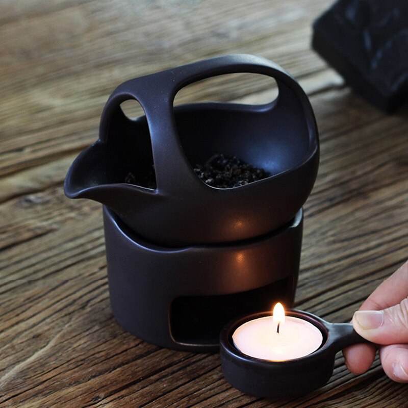 Japanese Style Simple Candle Tea Warmer Pot - Image 2