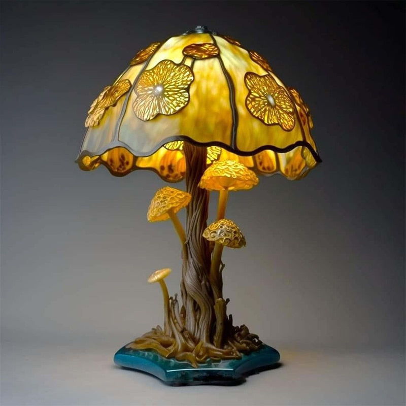 Colorful Mushroom Resin Lamp