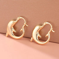 Dolphin Hoop Ocean Inspired Earrings - Image 7