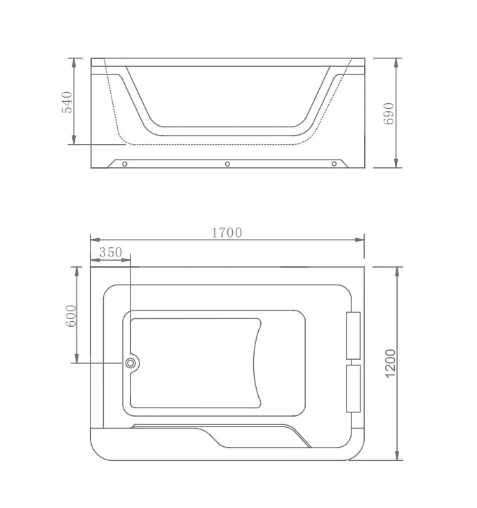 Pure Comfort Elegant Deluxe Spa Jacuzzi Bathtub - Image 4