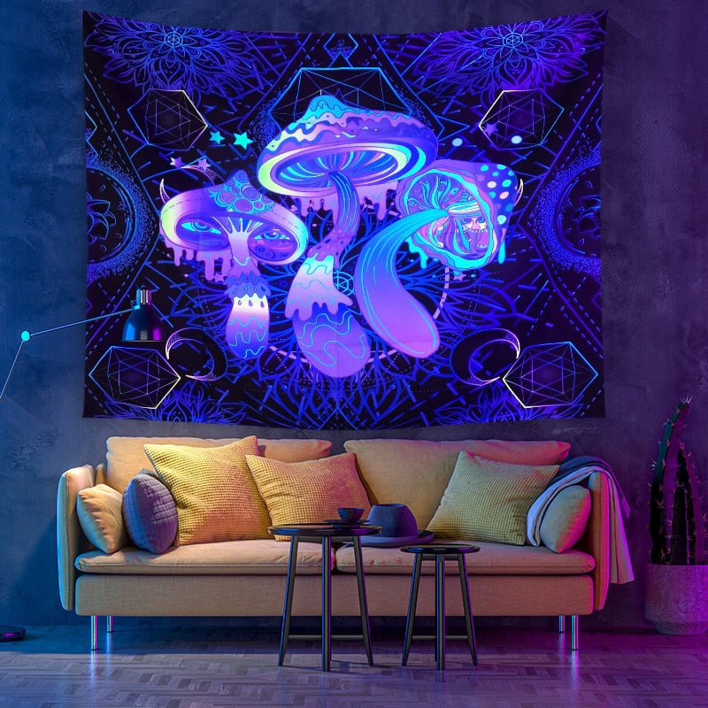 Colorful Glowing Luminous Tapestry