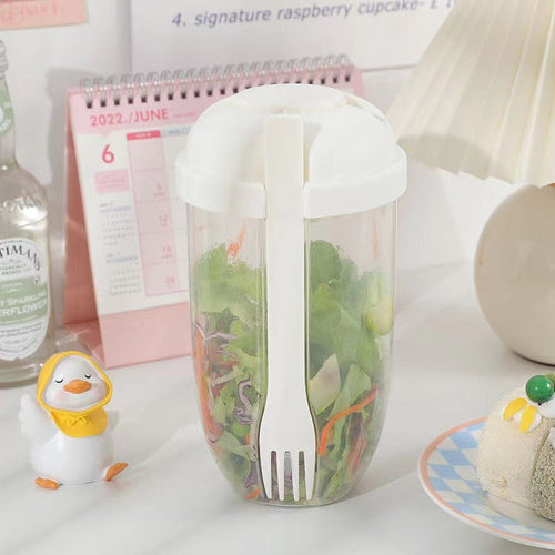 Portable Built-in Fork Mini Salad Cup - Image 0