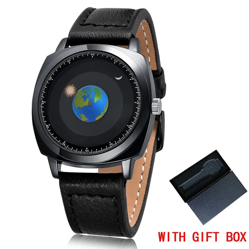 Rotating Earth Galactic Quartz Watch · Mavigadget