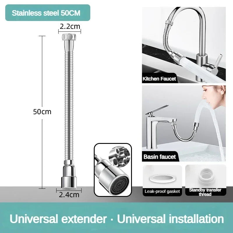 Universal Flexible Adjustable Kitchen Faucet Extender Nozzle