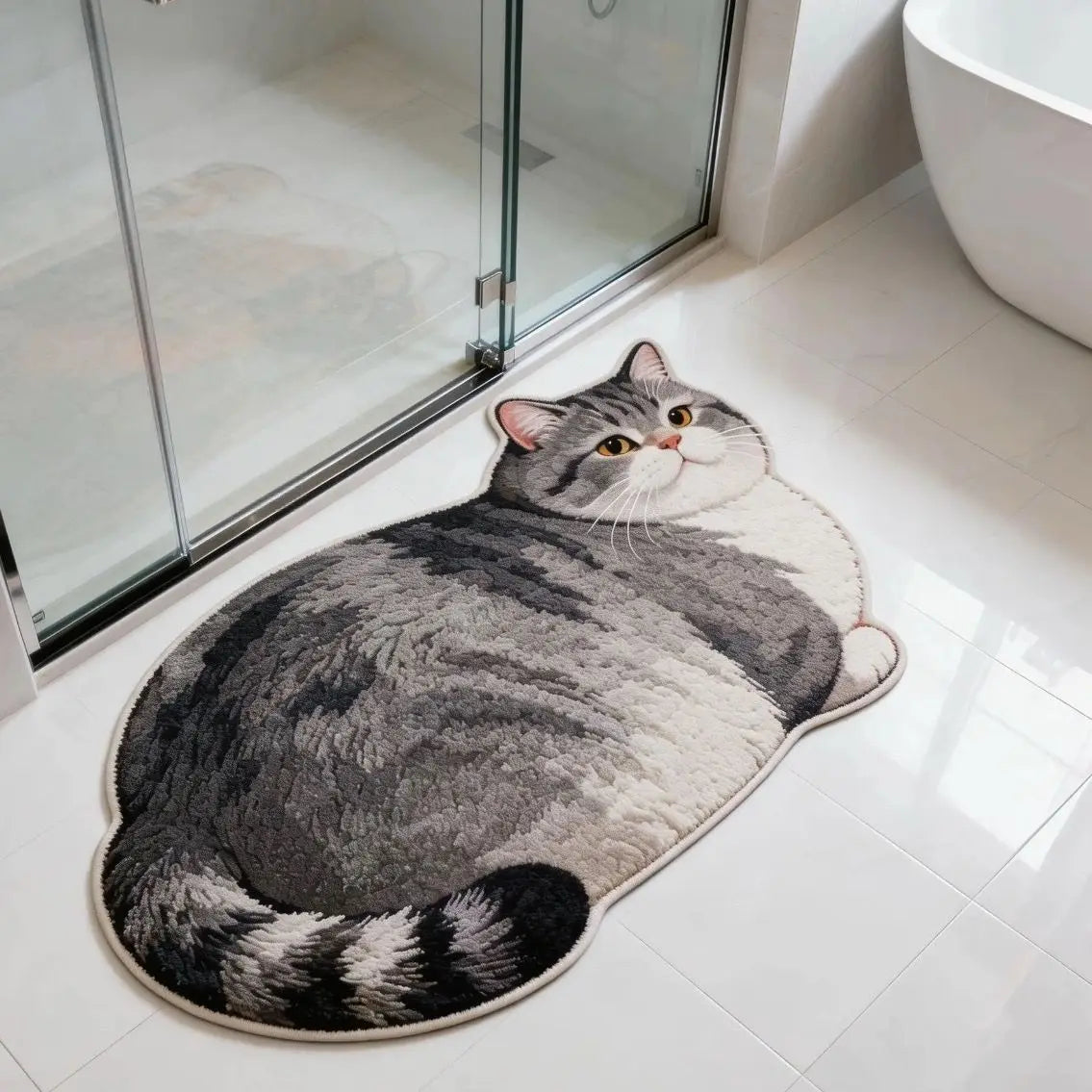 Chubby Cat Quick Dry Bath Mat - Image 4