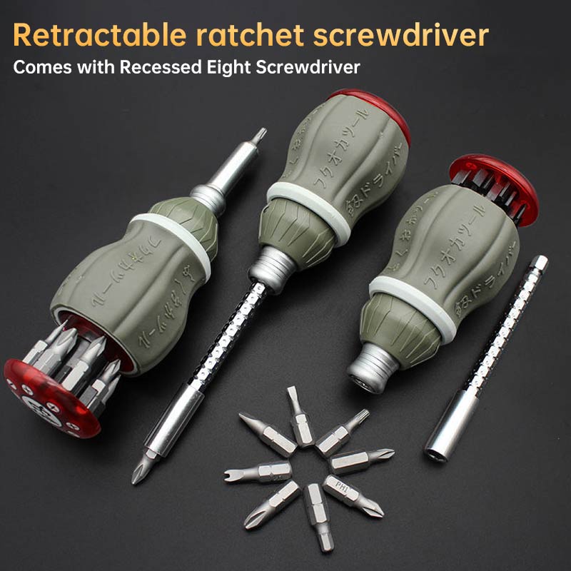 Telescopic Portable Magnetic Fix Flex Screwdriver Set - Image 2