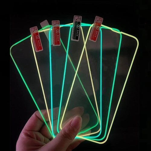 Full Cover Luminous Tempered Glass iPhone Screen Protector - Image 0