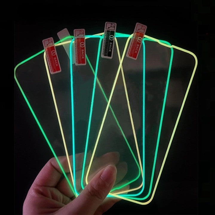 Full Cover Luminous Tempered Glass iPhone Screen Protector - Image 0