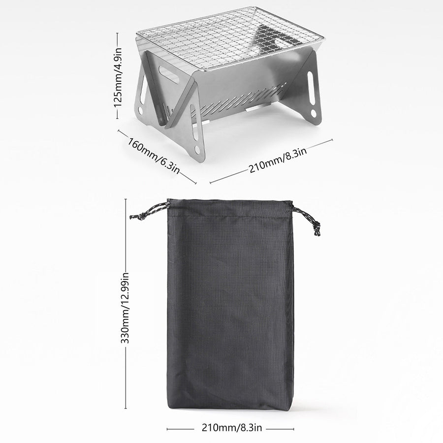 Camping Foldable Charcoal Grill - Image 10