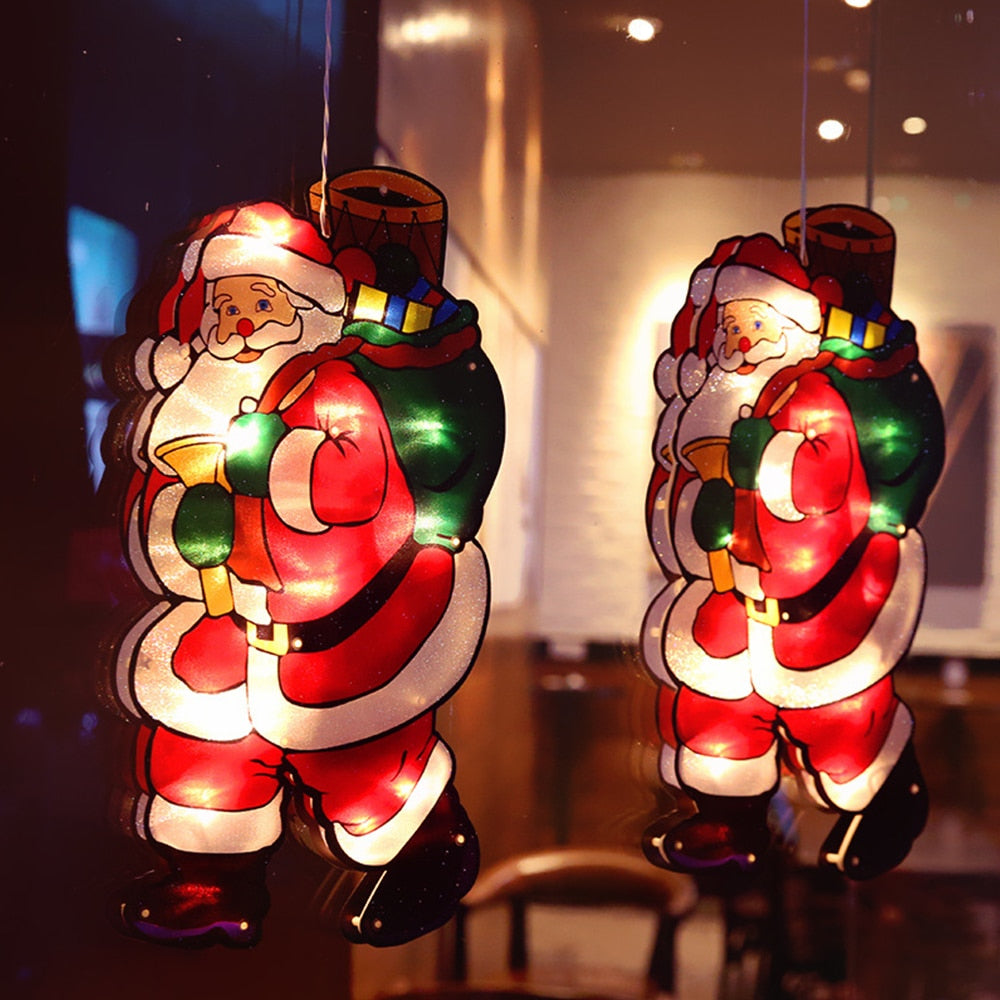 Flashing Christmas Decor Window Hanging Lights