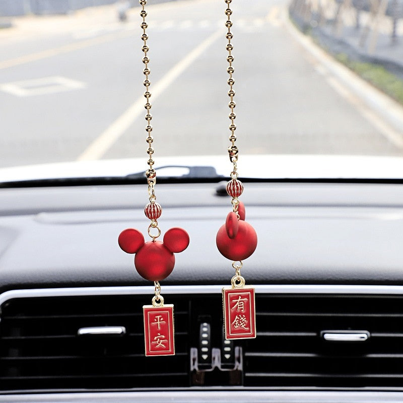 Lucky Deer Car Rearview Mirror Decor - Image 3