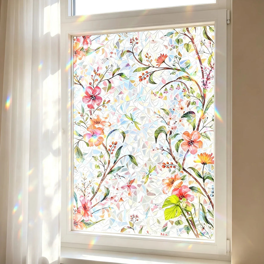Pellicola per Finestre Floreale "Sunlit Garden"