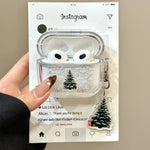 Frosted Tree Protective Transparent AirPods Case