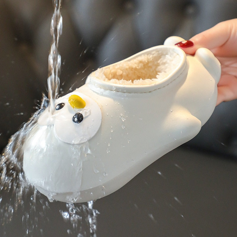 Mini Penguin Waterproof Warm Kids Slippers - Image 10