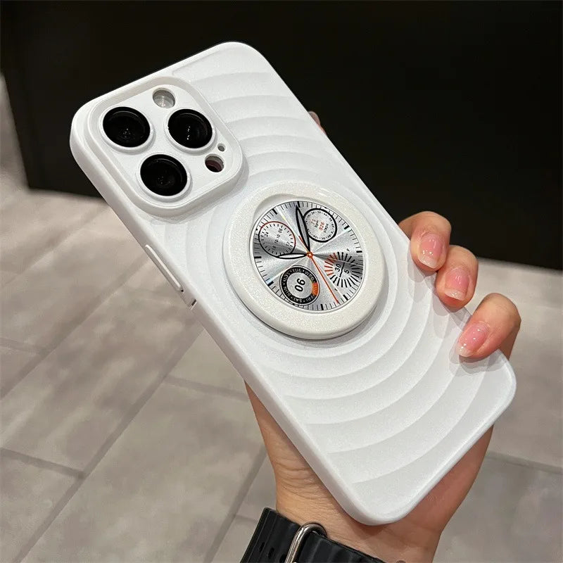Clock Water Ripple Magsafe Bracket Phone Case - Image 7