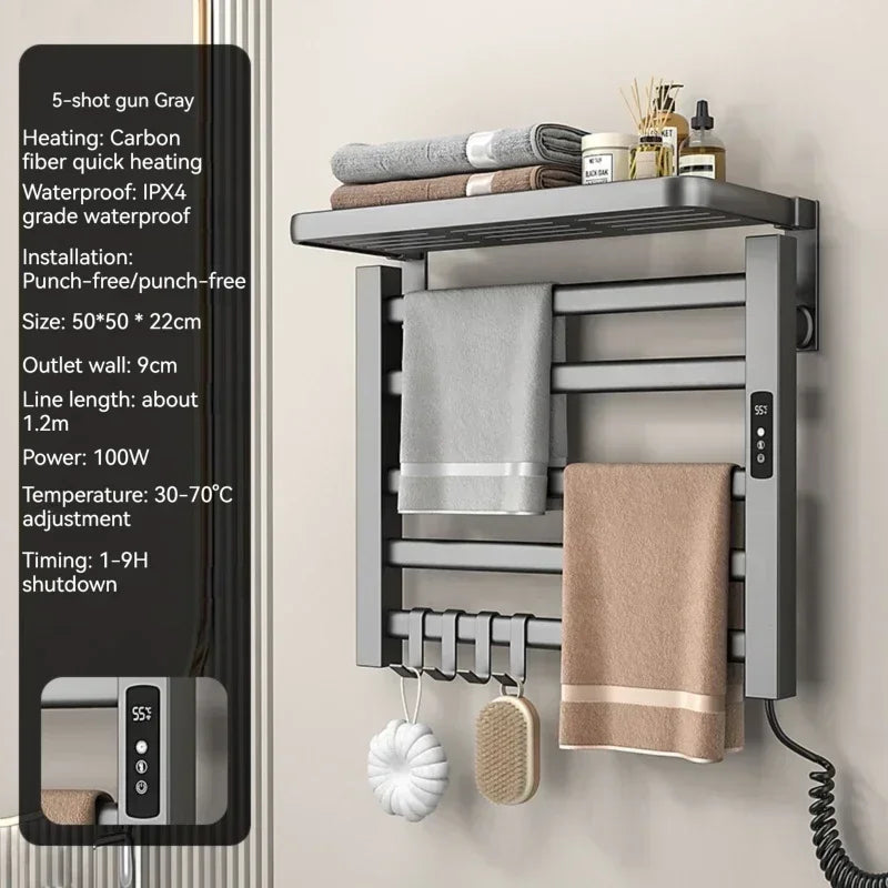 Intelligent Electric Heated Towel Drying Organizer Rack - Image 16