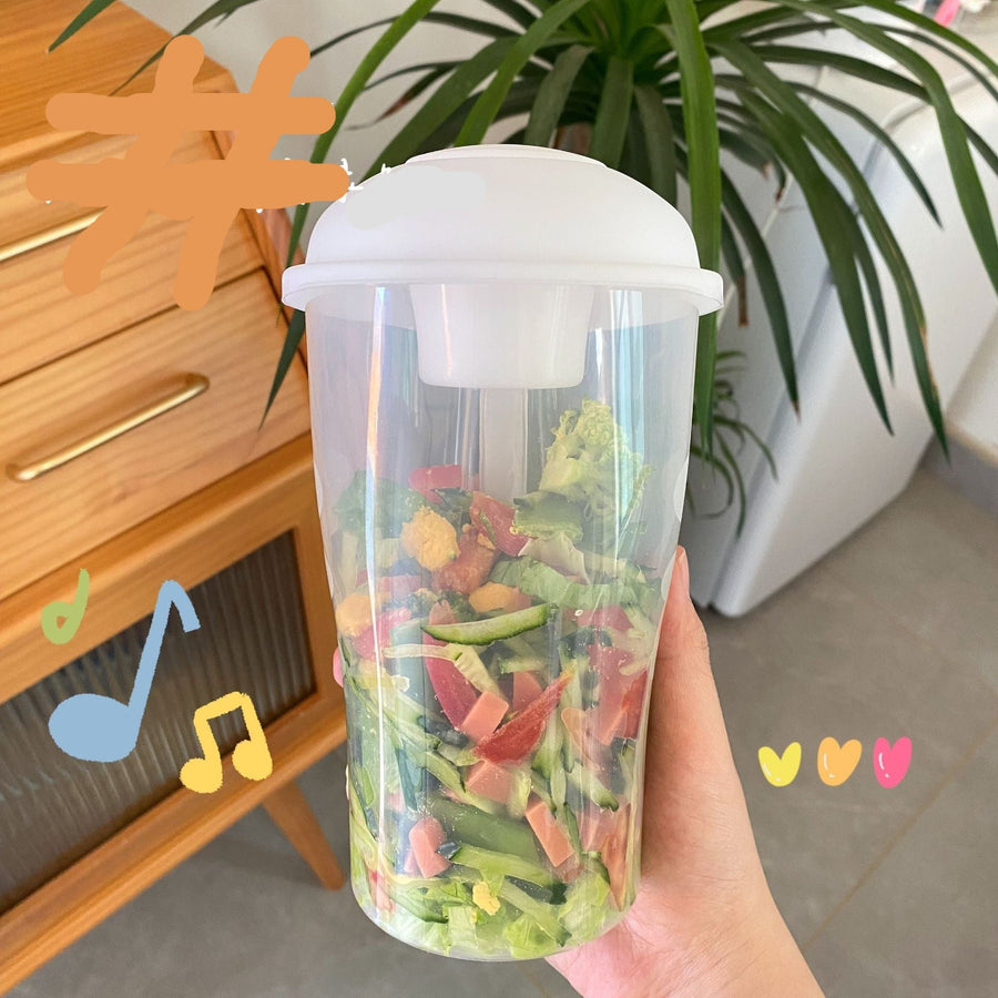 Portable Built-in Fork Mini Salad Cup - Image 2