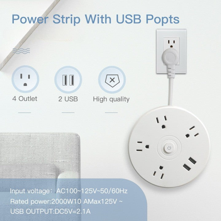 Round Total Connect Cable Power Extension Cord