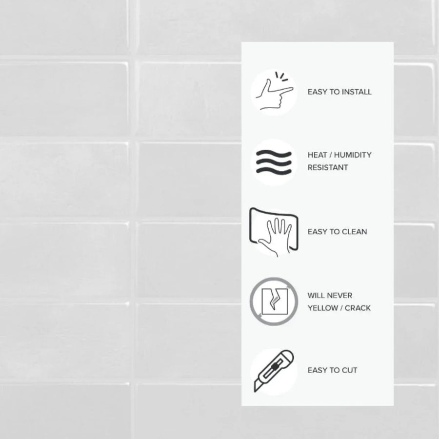 Faux Marble Self-Adhesive Imitation Tile Wall Panels