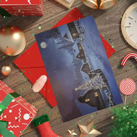 Happy Christmas Village  Light-Up Led Postcard - Image 0