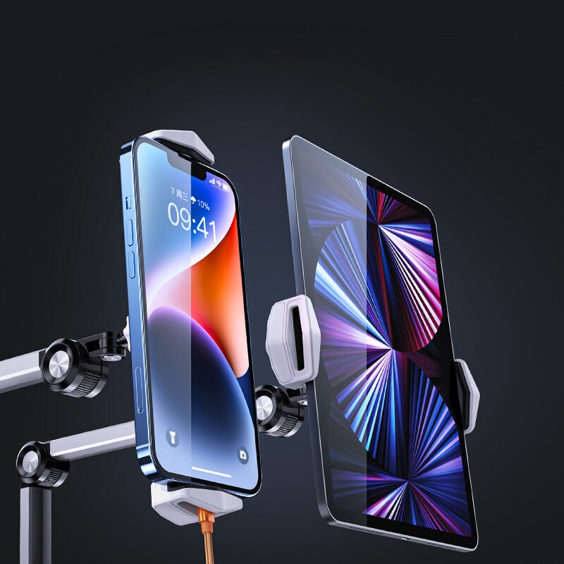 Adjustable Smart Folding Metal Tablet Holder - Image 1