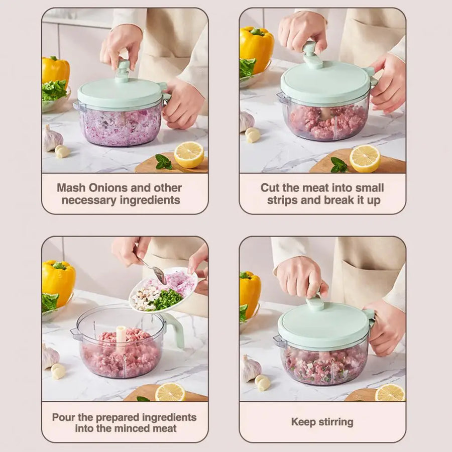 Manual Portable Fresh Cut Veggie Chopper - Image 4