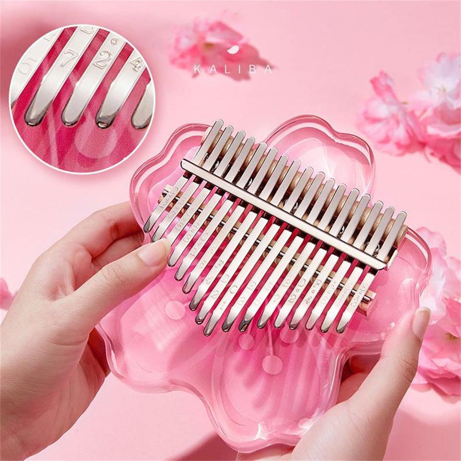 Cherry Blossom Kalimba Acrylic Thumb Piano - Image 2