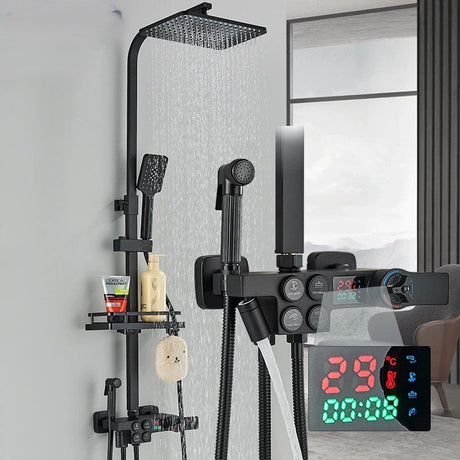 Thermostatic Digital Display Stylish Pressure Shower Set - Image 0