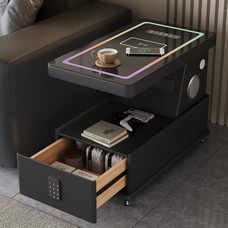 Drop Zone Smart Rolling Charging Storage Side Table