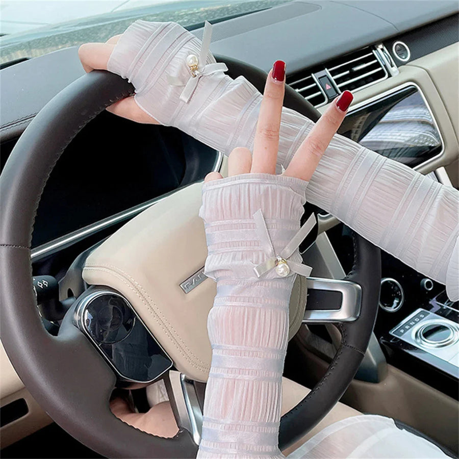 Elegant Long Fingerless Arm Sleeve - Image 2