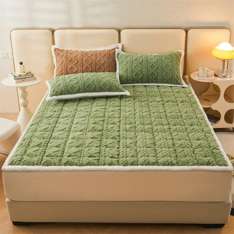 Thick Warm Winter Blanket Mattress Pad