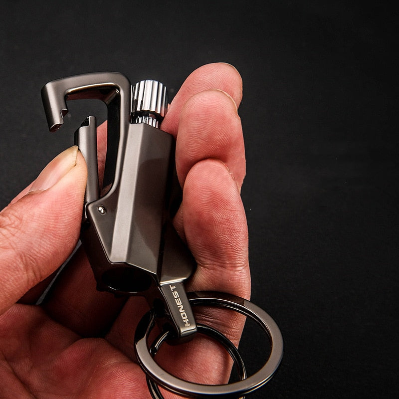 Outdoor Windproof Lighter Match Keychain - Image 1