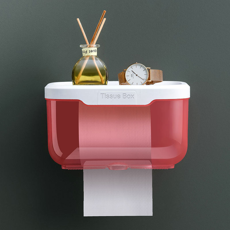 Wall-Mounted Bathroom Organizer Tissue Box Holder