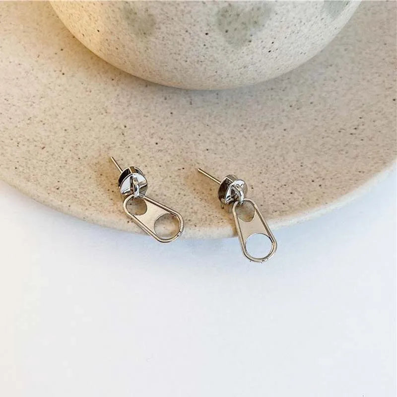 Zip Me Up Zipper Stud Earrings