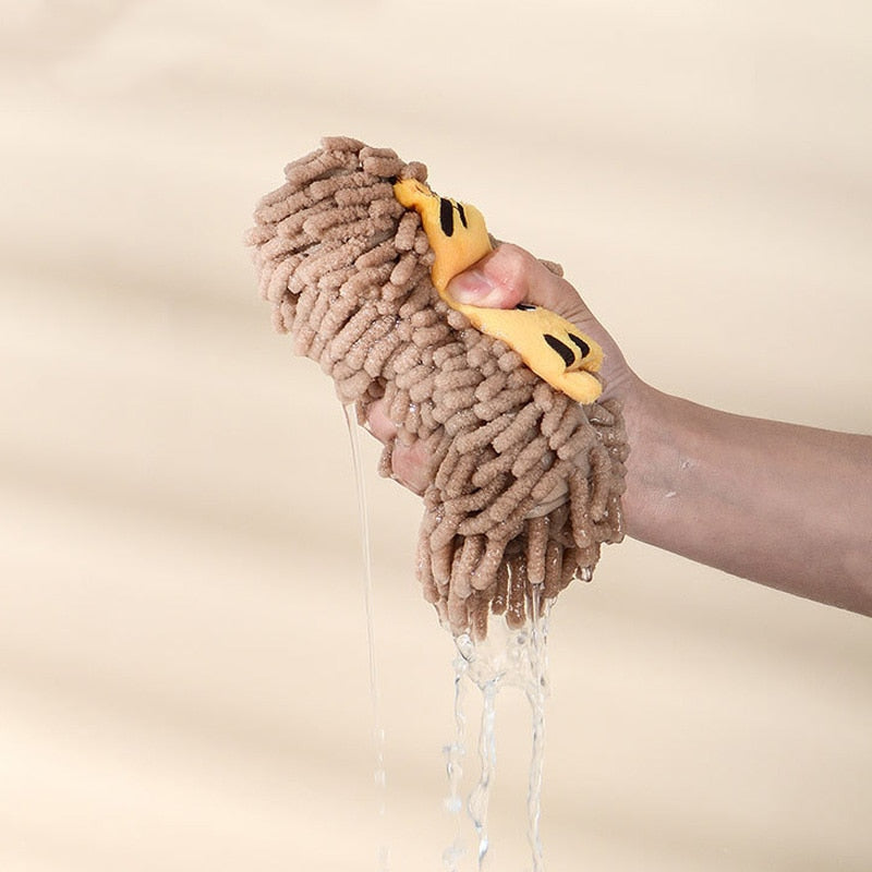 Quick Water Absorber Bear Plush Hand Towel - Image 3