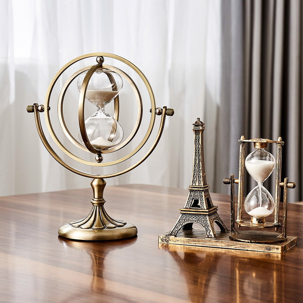 Time Charmer Metal Hourglass Decor