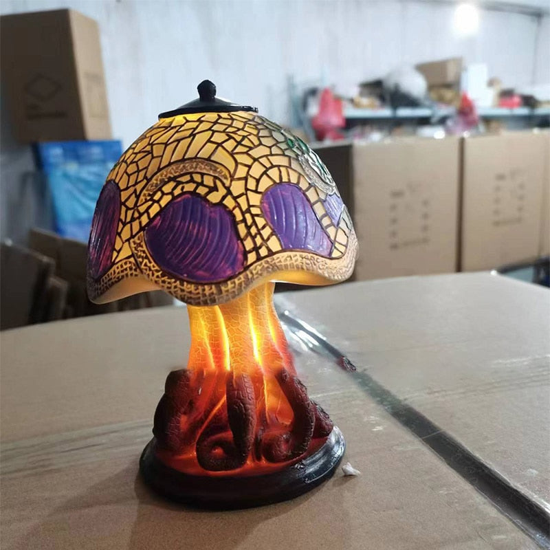 Colorful Mushroom Resin Lamp