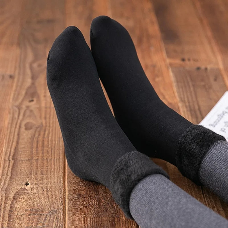 Thermal Touch Winter Warm Solid Thick Socks - Image 12
