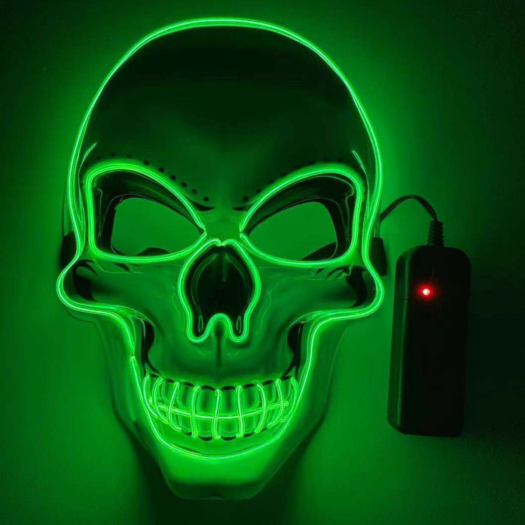 Neon LED Skeleton Party Mask - Image 1